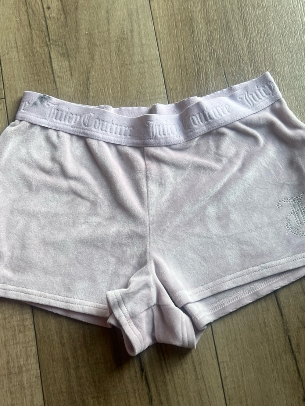 Juicy Couture Light Pink Velour Bike Shorts